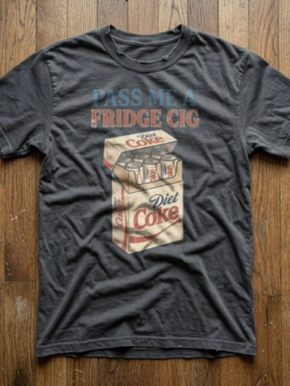 Vintage Diet Coke Fridge Cig Graphic Tee Funny Retro Soda Y2K Shirt
